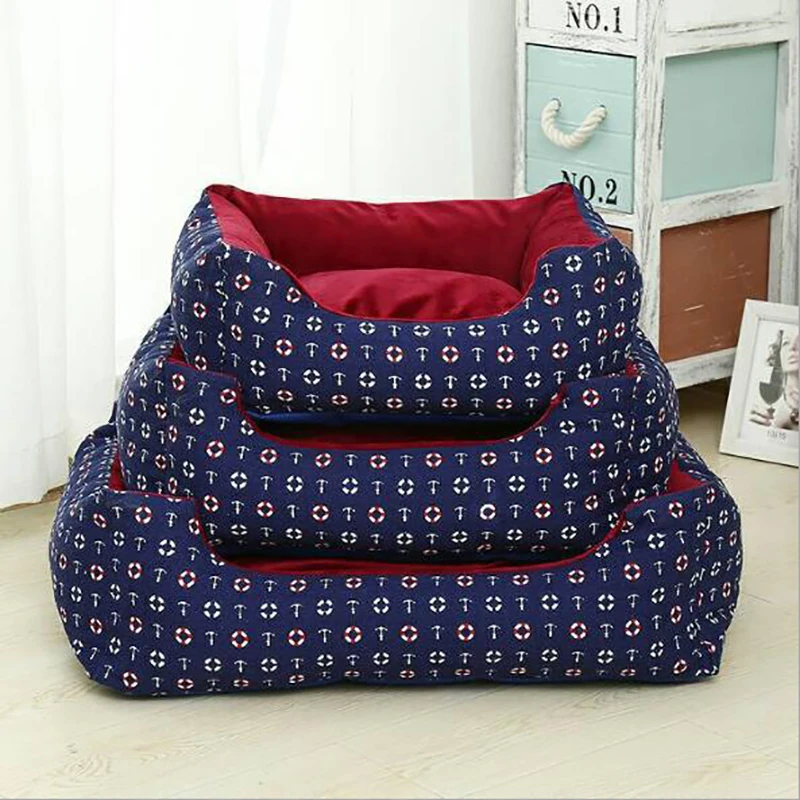 

Detachable Canvas Pet Dog Kennel Mat Word Waterproof Dog&Cat Bed Winter Warm Cat Cozy Puppy Removable Washable Mat