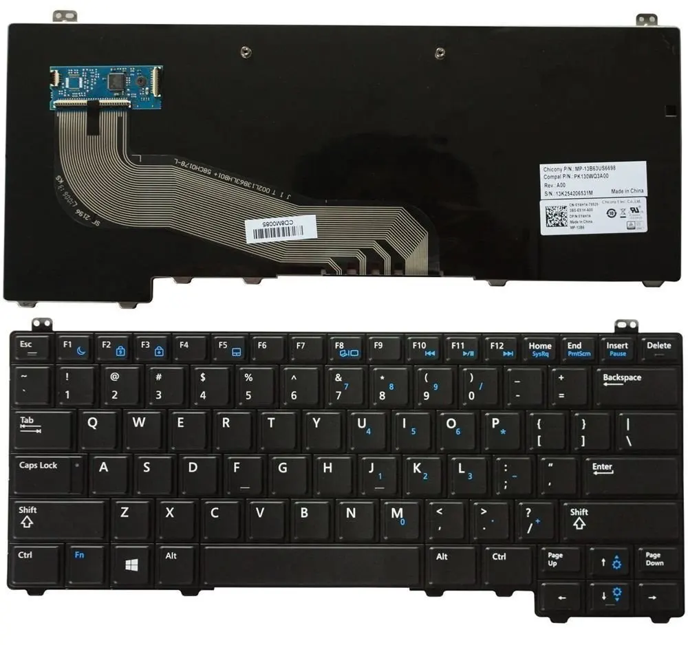 Новая клавиатура для ноутбука с черной подсветкой Dell e5440 03KK86 CN-03KK86 9ZN9ULN301 PK130WQ4B00