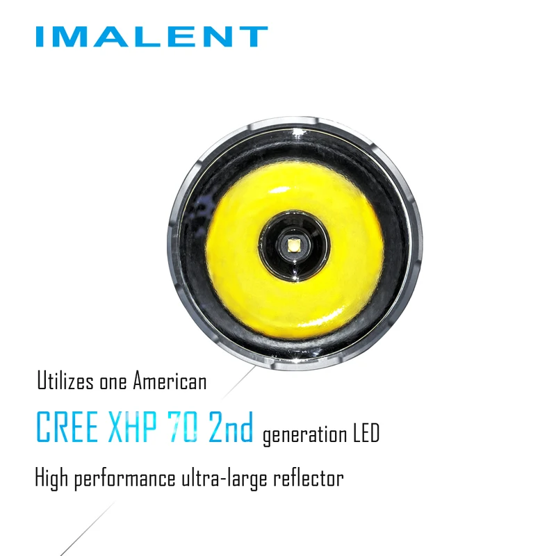 IMALENT R70C светодиодный светильник-вспышка CREE XHP70 6500 лм с аккумулятором 18650 и USB с магнитной зарядкой для наружного поиска светильник