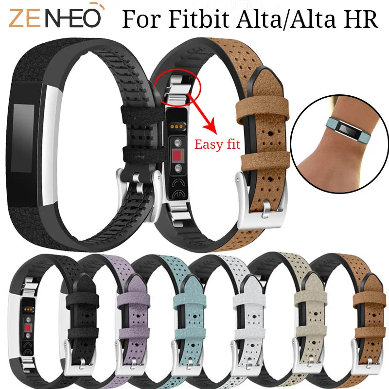 Genuine Leather Compatible for Fitbit Alta Band and Fitbit Alta HR Bracelet Band 