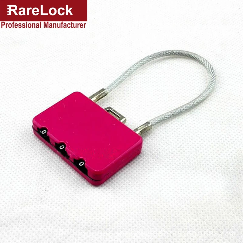 Rarelock Small Portable 4 Color Zinc Alloy Code Combination Lock Bag