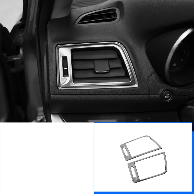 

lsrtw2017 stainless steel car dashboard air conditioner vent trims for subaru outback 2015 2016 2017 2018 2019 legacy Legacy B4