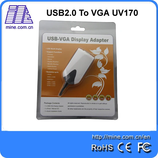 Высокое качество USB 2,0 на VGA Мульти-дисплей адаптер конвертер 1080 p USB на VGA адаптер кабель