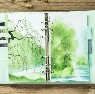 

Landscape Series 6-Hole Bundle Page Refill Index Transparent Separator a5 a6 Separator