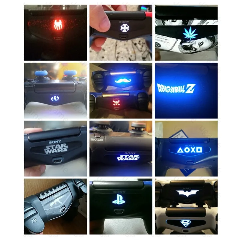 40 шт. ПВХ наклейка светодиодный светильник бар кожи Стикеры для Playstation 4 высокого качества пользовательские наклейки для PS4 Dualshock контроллер Горячая