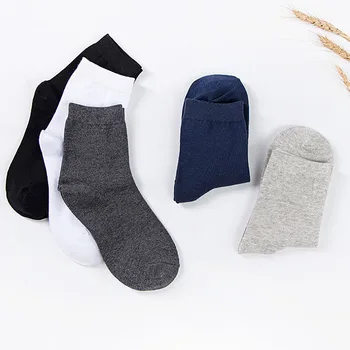 

LNRRABC Spring Autumn Cotton Men's Business Socks Solid Color Tube Socks Male Casual Men Socks Wholesale Chaussette Meias