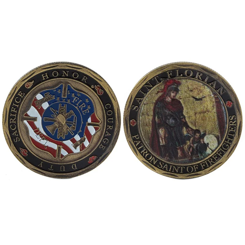 Статуя Свободы Дональд Трамп президент памятная монета инаугурационная Серебряная американская армейская коллекция Новая монета 1 шт - Цвет: St Michael Badge-A