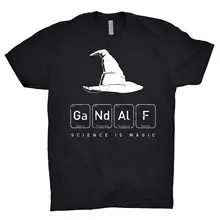 Gandalf футболка Властелин колец волшебник химия наука вы ШАЛ не пройти мультфильм футболка Мужская Унисекс Новая мода футболка