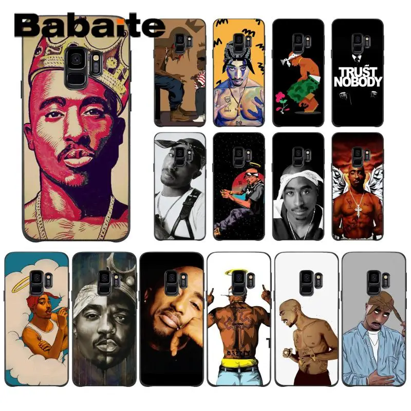 

Babaite 2Pac Tupac Shakur Newly Arrived Black Phone Case For Samsung Galaxy S6 edge plus S7 edge plus