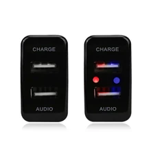 Автомобиль 5 В 2.1A интерфейсный разъем USB зарядное устройство и аудио вход USB разъем использовать для автомобиля Toyota Hilux Vigo развлечения Разъем