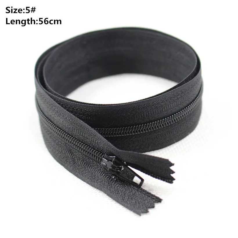 

wholesale 56cm black Invisible Zipper 10pcs 5# DIY Nylon Coil Zipper For Sewing Cushion/Back Tailor Tools,clothing accessories