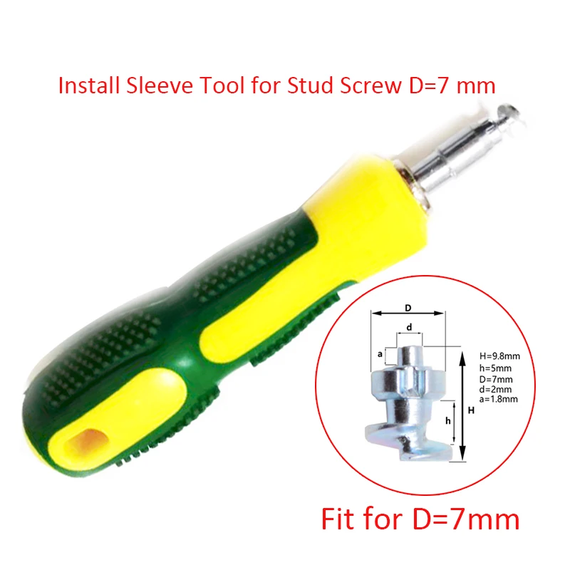 7 мм противоскользящая винтовая шпилька установка рукав инструмент колеса шины Снег шины для шпильки винт
