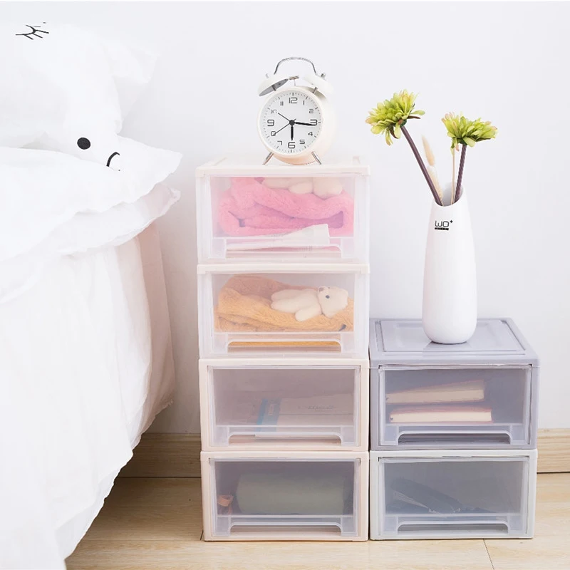 

Creative Drawer Storage Boxes Organizer Home Wardrobe Multilayer Transparent Sundries Children Clothing Plastic Storage Boxes