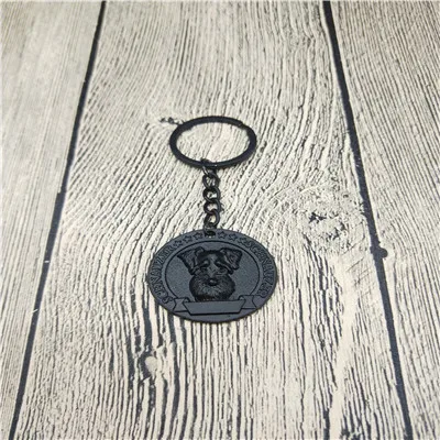 matte black Модный ретро Шнауцер Брелок Мода Собака ювелирные изделия Шнауцер сумка для ключей автомобиля брелок для женщин мужчин - Цвет: matte black