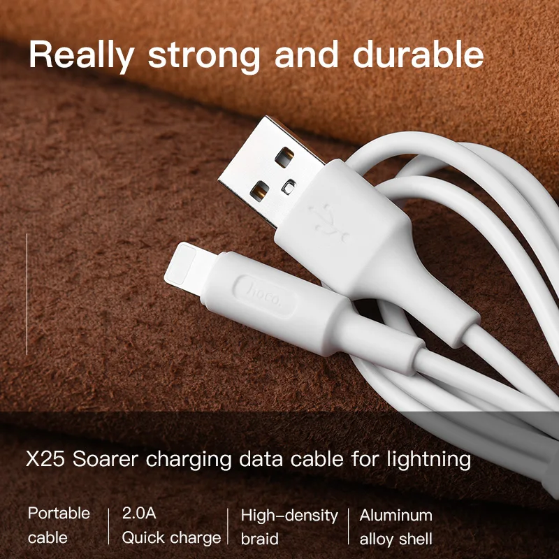 USB кабель HOCO для iPhone 11 Por X 8 7 6 5 6s plus usb быстрой зарядки и передачи данных Apple IOS iPad