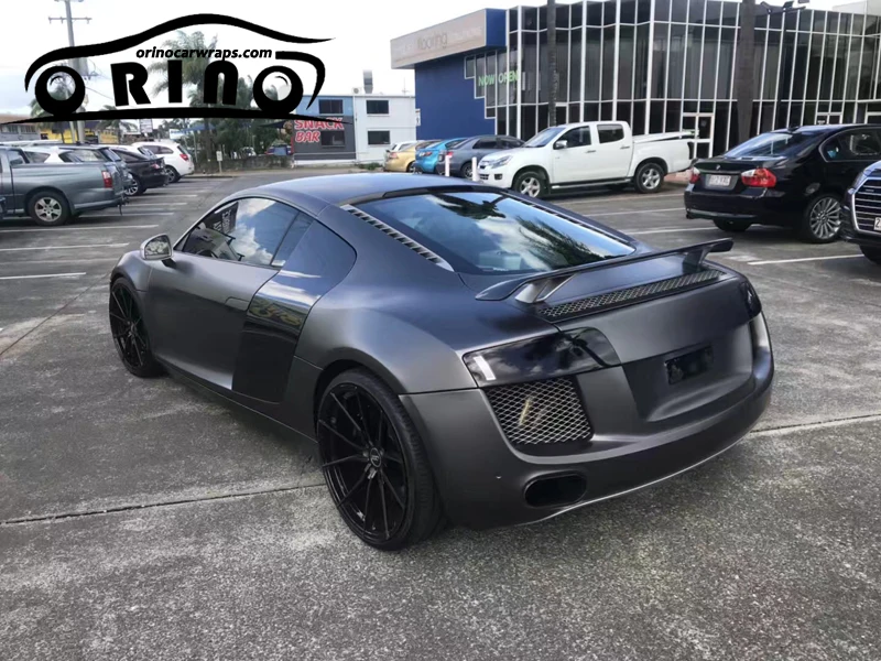 Dark Grey Metallic Chrome Vinyl Film-2
