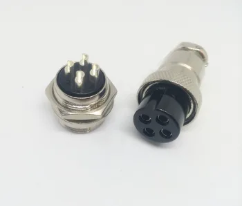

5set GX20 4-Pin XLR Aviation plug Ham Radio 20mm for Power equipment Soldering GX20-4