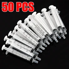 50 Stuks/set Wegwerp Spuit 3Ml Plastic Steriele Spuit Injectoren Inkt Cartridge Huisdieren Voedingsstoffen Sample Meten Spuit