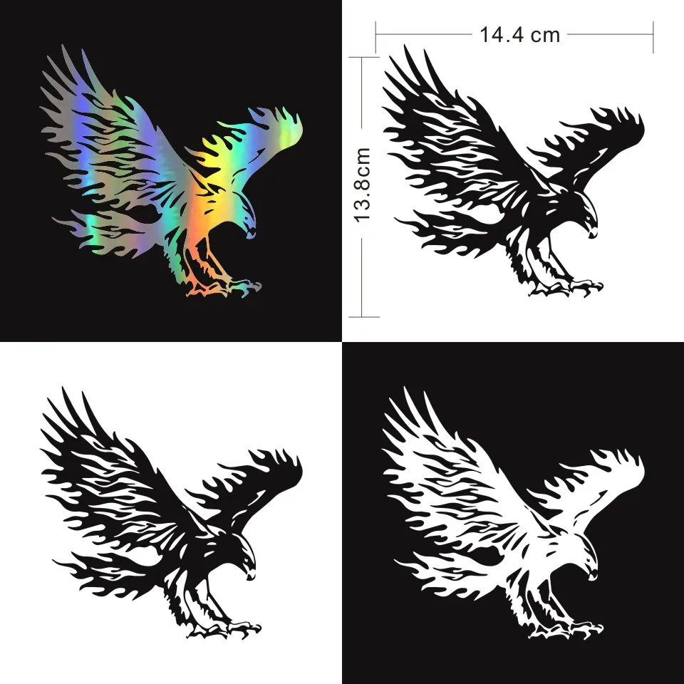 Anycuros Animal Eagle Car-Styling Motorcycle Car Sticker Vinyl Decal 14.4cm13.8cm   (2)