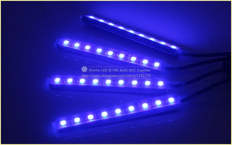 4 шт. автомобильные RGB и одноцветные светодиодные DRL лампы 5050SMD Авто пульт