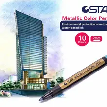 STA 10 цветов металлик маркером, граффити ручка multi Цвет Para металла масла белый маркер находчивый ручки для канцелярских принадлежностей школьные принадлежности