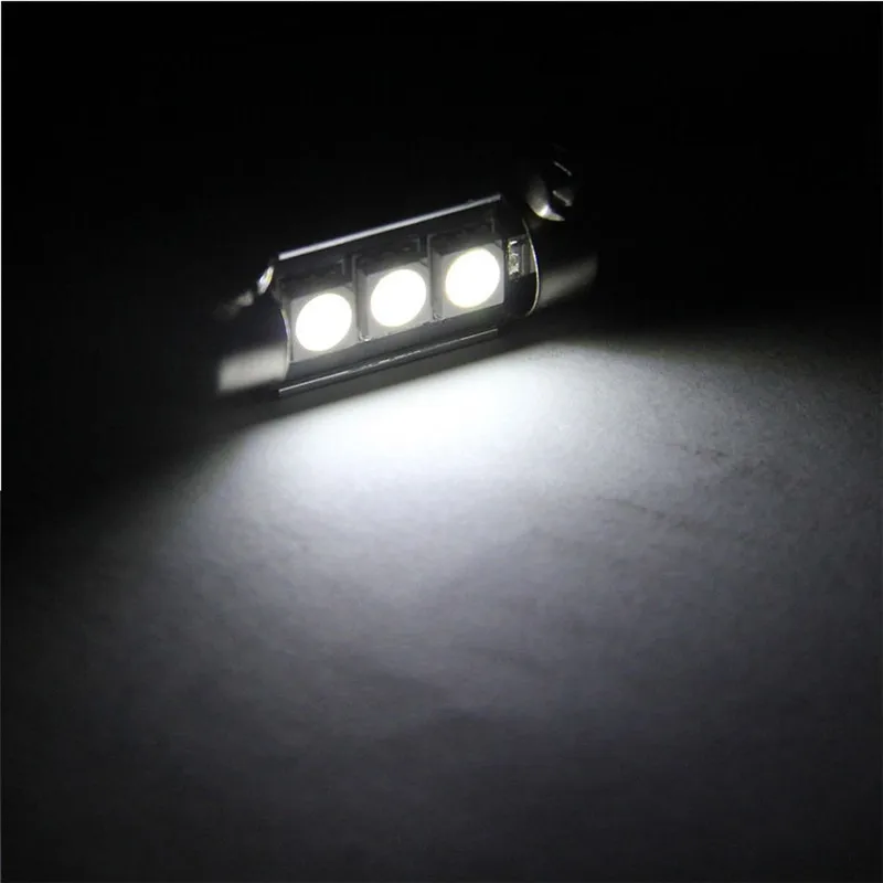 New 36mm CANBUS Error Free 3 LED 5050 SMD 6418 C5W License Plate Dome Bulb Heatsink источник света для авто eco fri led canbus c5w 36 3 smd de3423 6418 3led 12v bmw audi benz