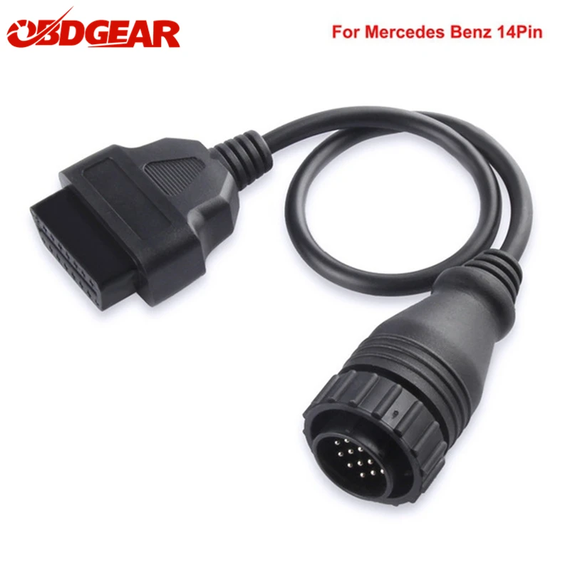 2018 OBD Adapter Cable For Mercedes Benz 14Pin to 16 Pin OBD 2 Diagnostic Connector Cable 14 Pin Cable For Sprinter For Benz 2018 OBD Adapter Cable For Mercedes Benz 14Pin to 16 Pin OBD 2 Diagnostic Connector Cable 14 Pin Cable For Sprinter For Benz