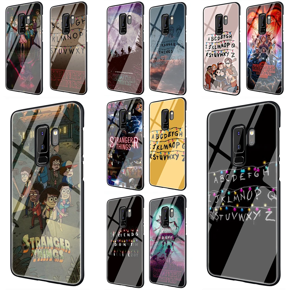 

Stranger Things Christmas Lights Tempered Glass Phone Cover Case for Samsung Galaxy S7 edge S8 9 10 Note 8 9 10 Plus A10 20 30 40 50 60 70