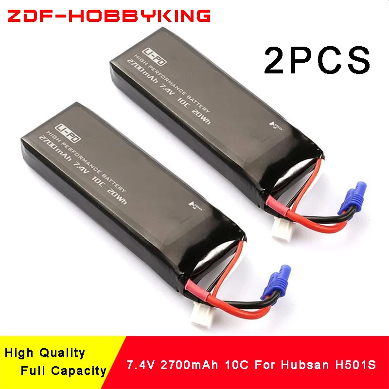 ZDF Новое поступление 2 шт Hubsan H501S X4 RC Квадрокоптер запасные части 7,4 V 2700mAh 10C батарея H501S-14 для RC квадрокоптера