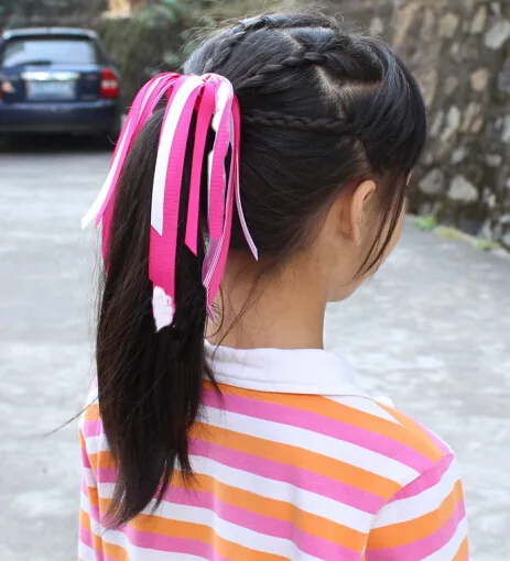 Hair Bow Hair Accessory Hair Ribbon ***I will combine shipping Dazzle Ribbon PiG TAIL BOWS Korker Hair Accessory Set of Two