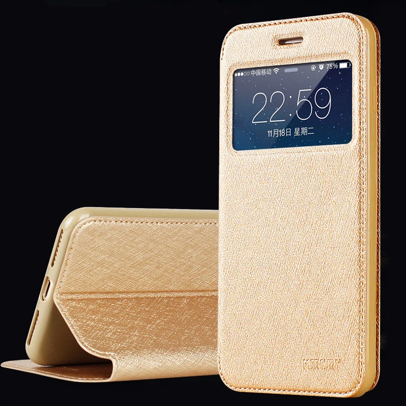 Flip Cover Open View Window Case For iPhone 7 8 Plus Soft TPU