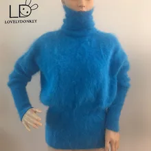 LOVELYDONKEY из натуральной норки кашемировый женский кашемировый свитер вязанный чистый норковая куртка shippingM507