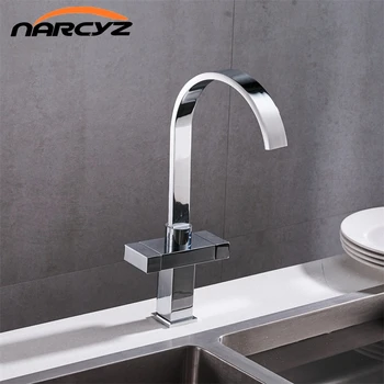 

Free shipping chrome color creative kitchen faucet hot and cold double faucet XT-19