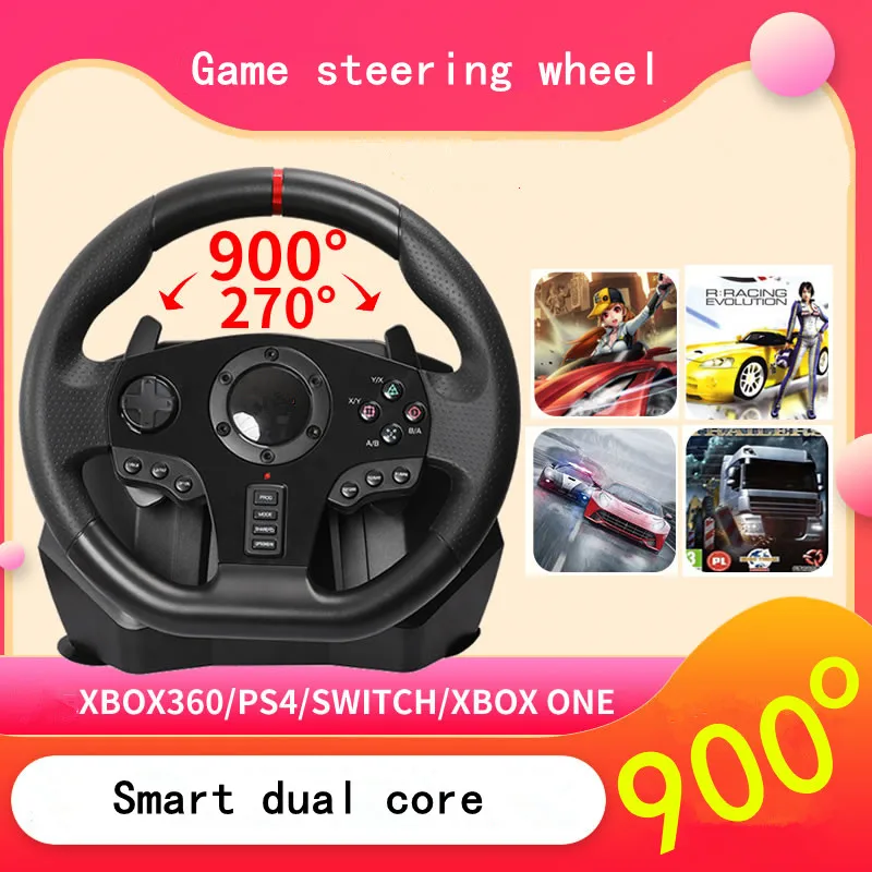 900 Degree Game Steering Wheel Builtin Vibration Motor Car, 06/08/2024