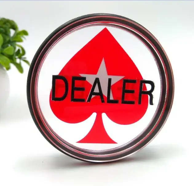 

HOT SALE 1PC 3inch Acrylic Pressing Poker Cards Guard poker dealer button