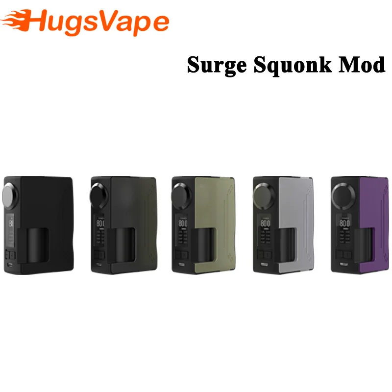 Original Hugsvape Surge Squonk Mod 80W Box Support Piper Rda Tank Electronic Cigarette mod kit vaporizer |