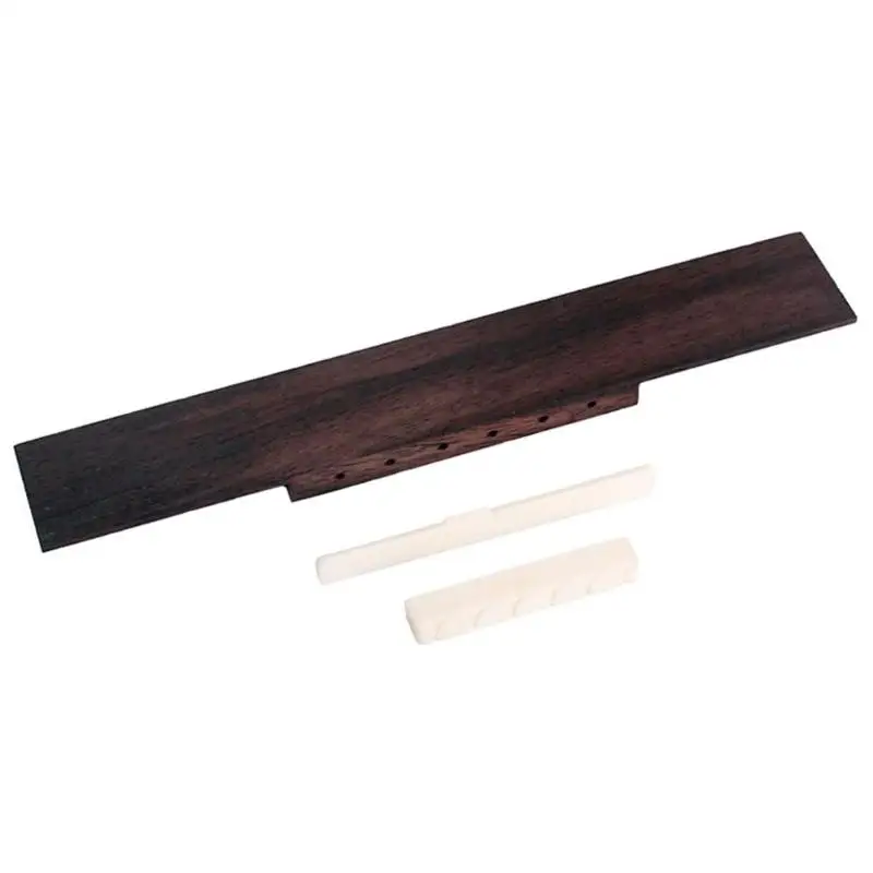 KOKO Rosewood Guitar Bridge+ Cattle Bone Guitar Nut+ Cattle Bone Guitar Saddle for Classic Guitar Accessories