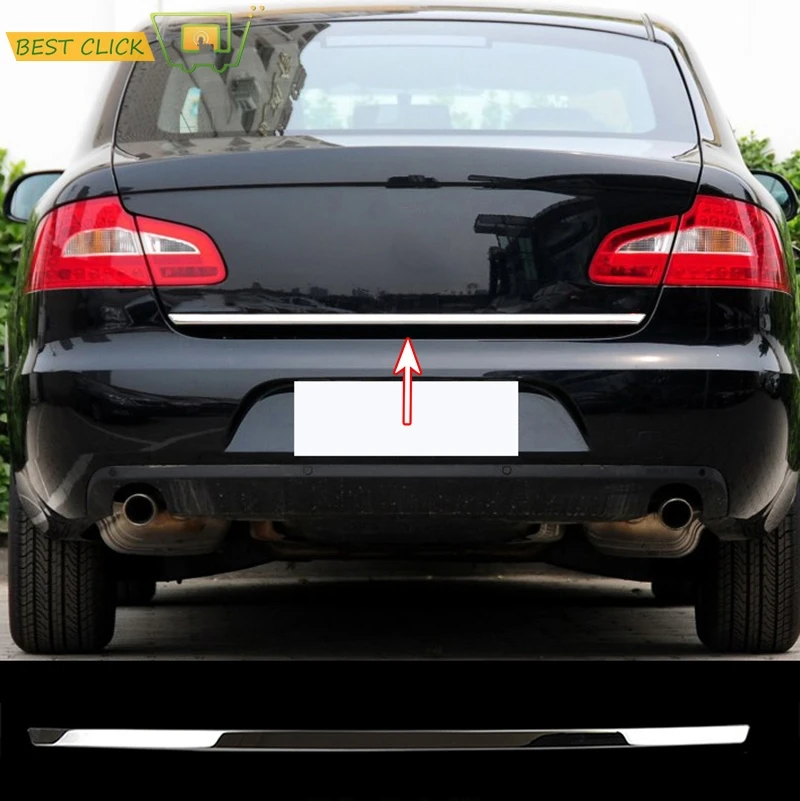 

For Skoda Superb 2009 2010 2011 2012 Chrome Rear Trunk Back Door Cover Trim Tail Gate Moulding Styling Sticker Accent