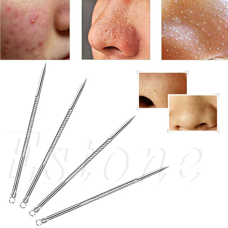 4Pcs 8CM Blackhead Comedone Remover Face Acne Blemish Pimple Extractor