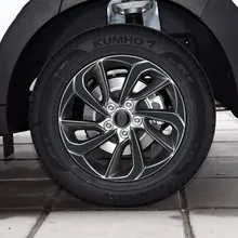 Для 4 колес R17) Аксессуары для HYUNDAI TUCSON Черный углеродного волокна виниловая Ступица колеса накладка наклейка для стайлинга автомобилей