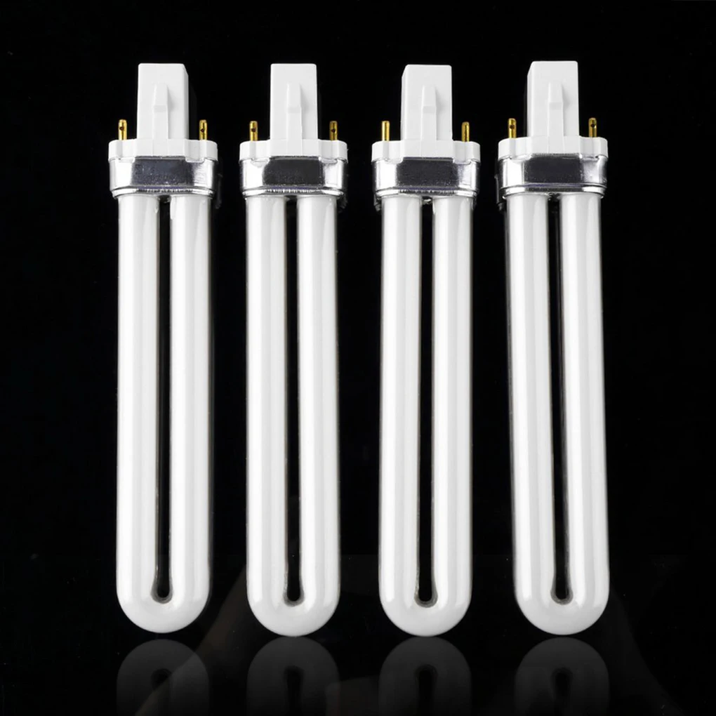 Hot Sale 4Pcs/lot New Functional 9W Curing UV Gel Lamp Gel Nail Art Dryer Tube Replacement LED Nail drying lamp Manicure tool