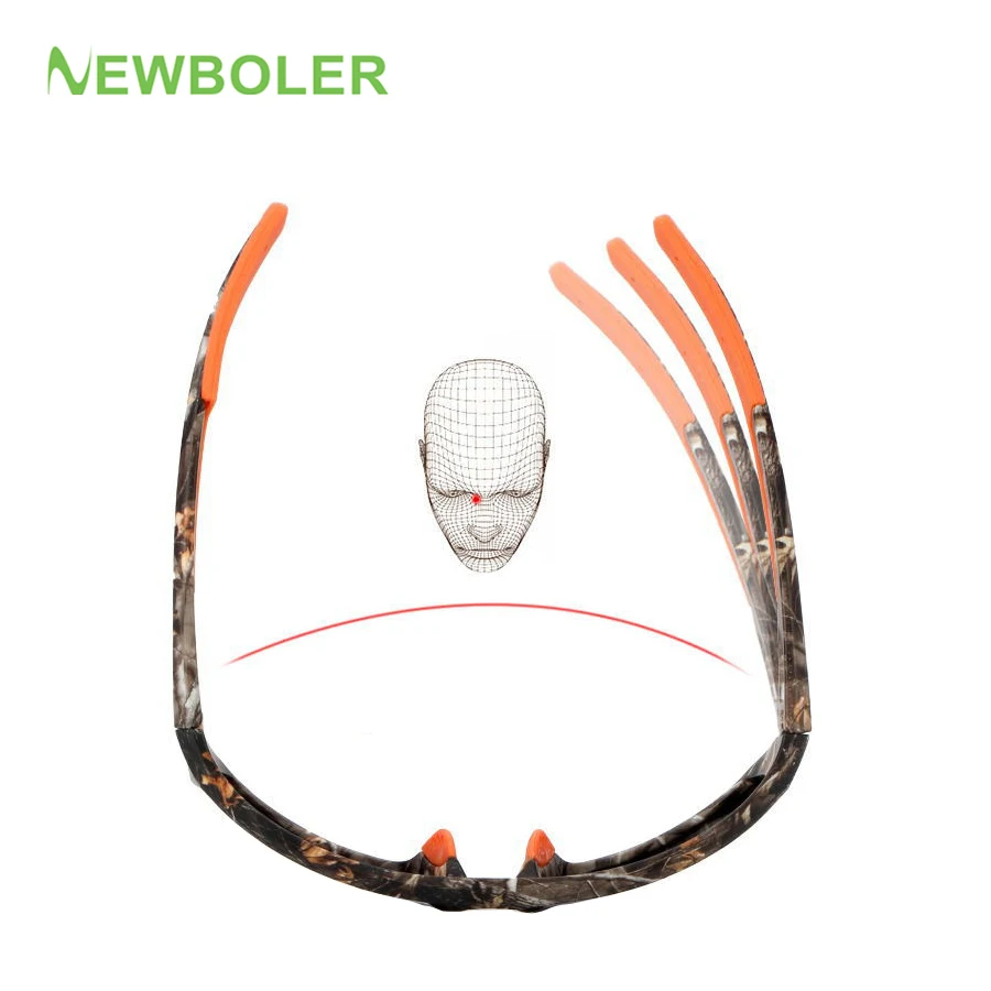 NEWBOLER Camo Sunglasses Polarized Men Fishing Spectacles Driving Cycling Sport Glasses oculos de sol Fishing Equipment Eyewear