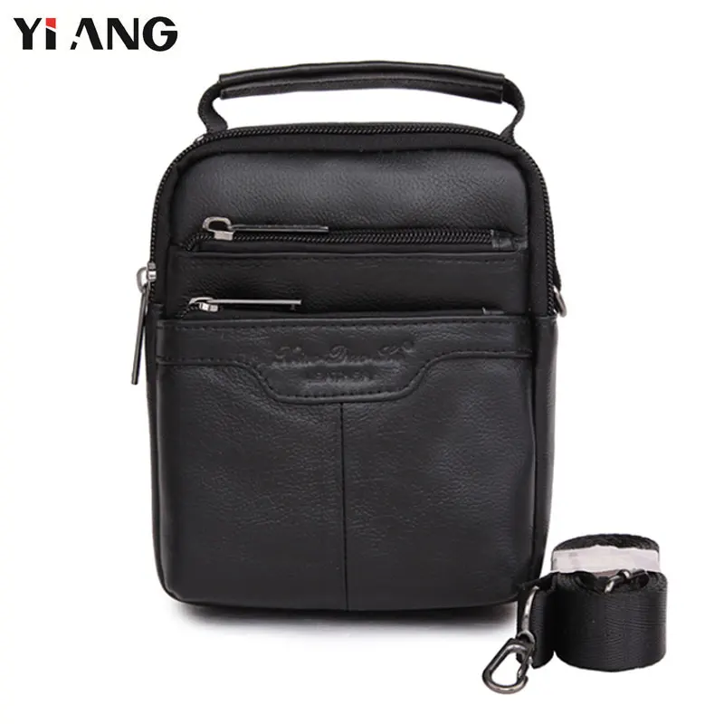 

YIANG Brand Small Shoulder Bag for Men Casual Cross Body Black Handbag Fashion Messenger Bag Waist Belt Pack Mobile Phones Bags
