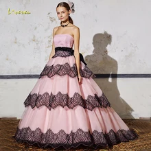 Loverxu Гламурное бальное платье Бальные платья милое платье с аппликацией на бретельках и коротким шлейфом, милые вечерние платья для выпускного вечера 16, большие размеры