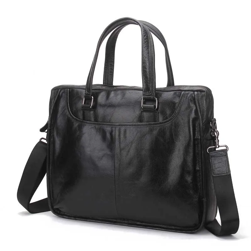 

New luxury quality business Korean version of the shoulder Messenger bag briefcase portable casual business retro leather