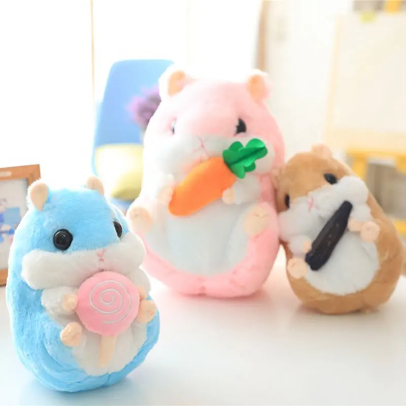 

32cm Lovely Plush Hamster Toys Cute Stuffed Guinea Pig Couples Toys Children's Day Gift Kids Doll Girls' Gift HT3734
