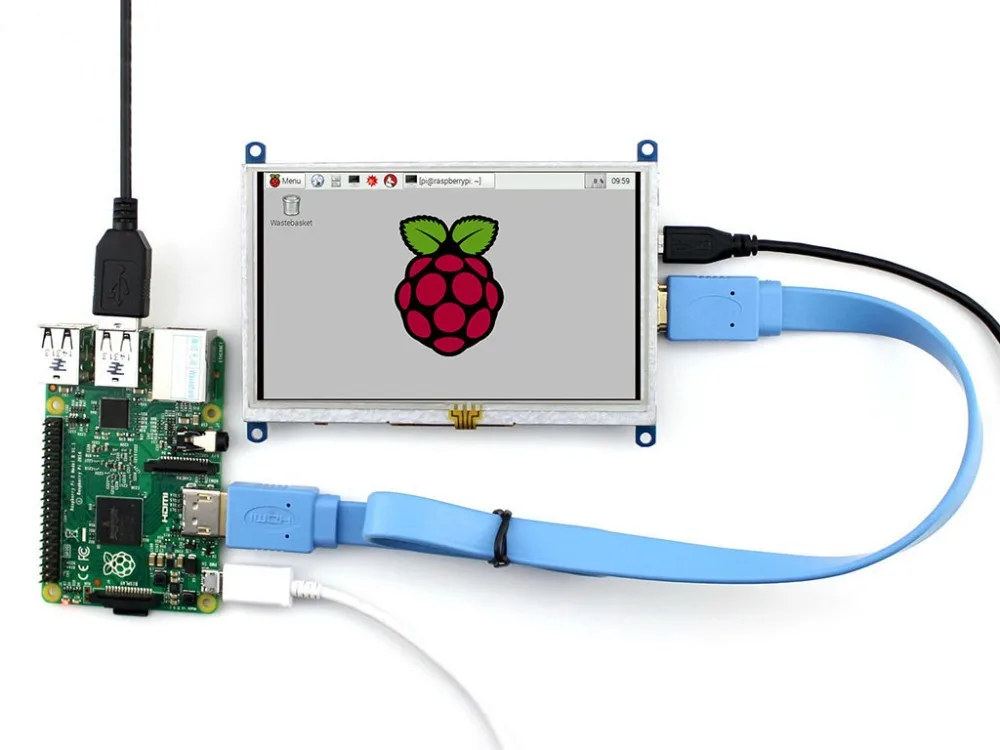 

Parts 3pcs/lot Raspberry Pi 5 inch HDMI LCD Display Module Touch Screen Support Raspberry Pi 3 B/2 B A/A+/B/B+/ Beaglebone Black