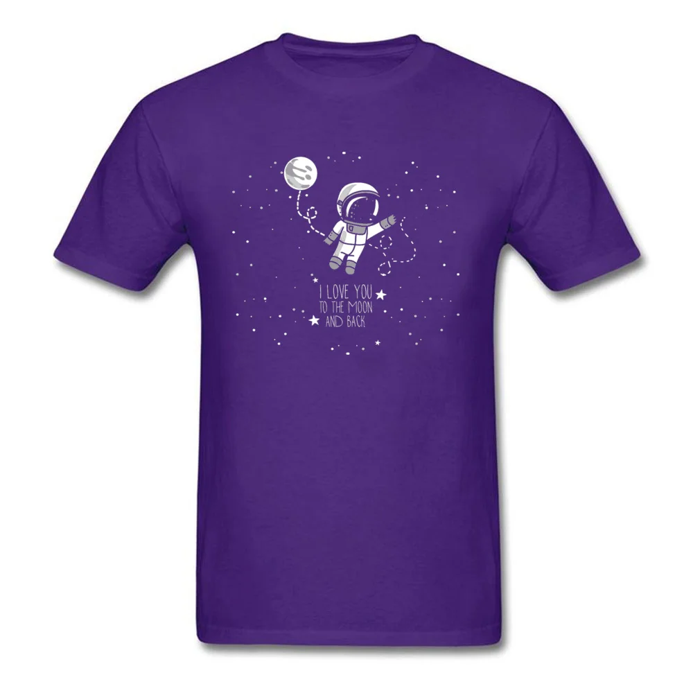 Prevalent Men's T-shirts I-Love-You-To-The-Moon-And-Back190617 Printed On Tops Shirt Autumn 100% Cotton O-Neck Clothing Shirt Short Sleeve I-Love-You-To-The-Moon-And-Back190617 purple