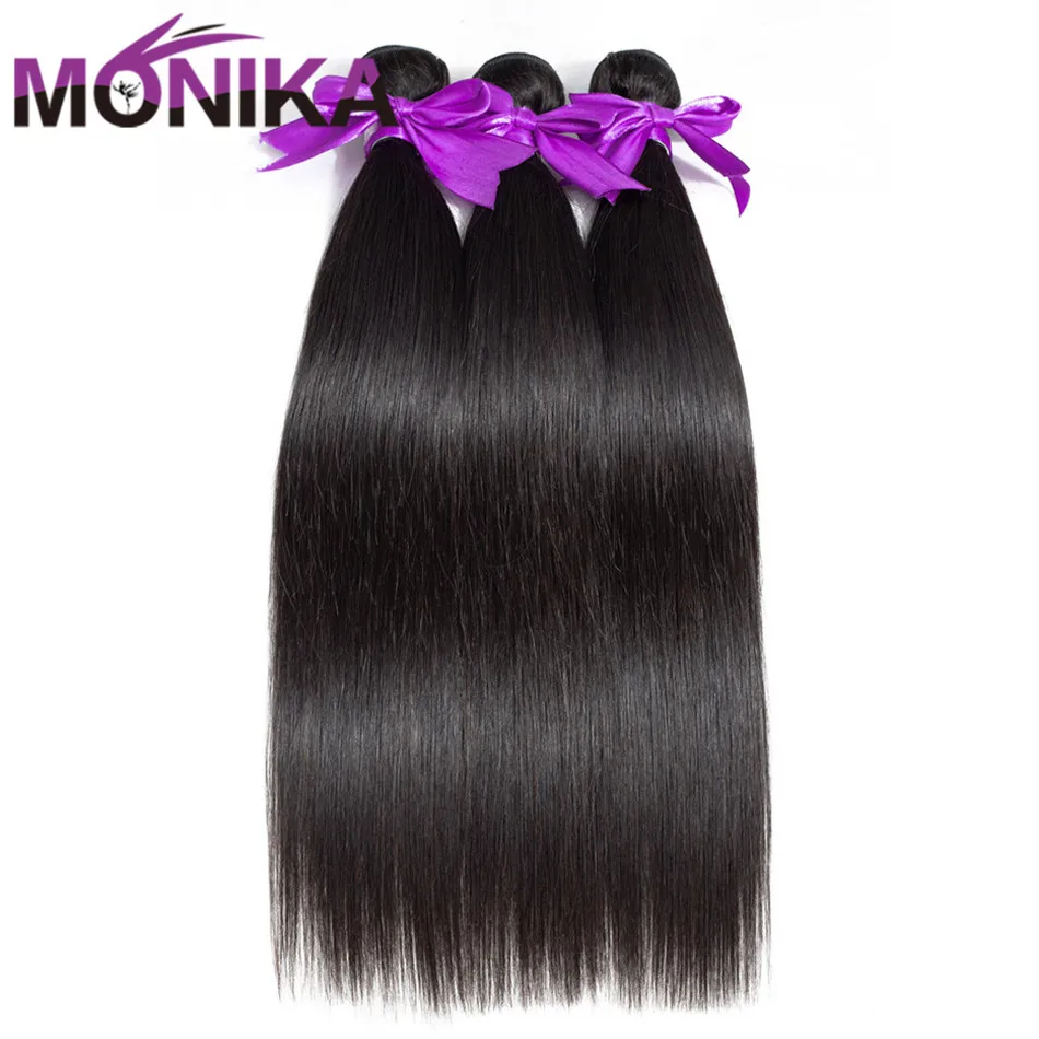 Monika Hair 8-30 inch 100% Human Hair Brazilian Straight Hair Weave Bundles 1pc Non Remy Hair Extensions 3 or 4 Bundles Can Buy (6)