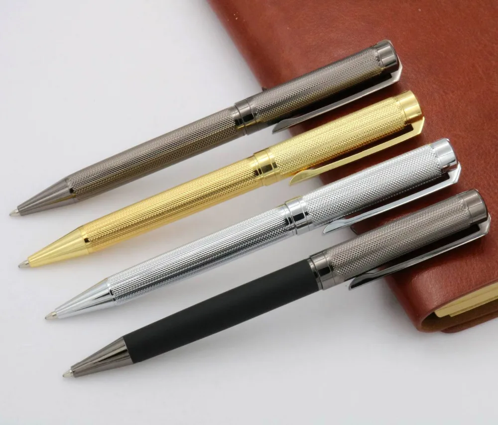 

jinhao STUDENT GIFT Pattern strip golden Trim Metal ballpoint Pen
